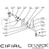 Cifial Techno 2 Hole Single Lever Wall Mounted Basin Tap Dimensions
